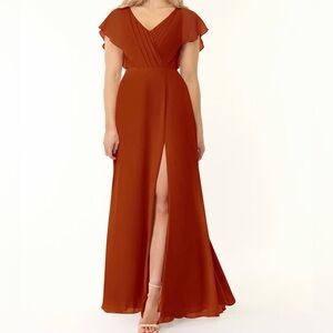 Azazie chiffon Rylie Dress sz 6